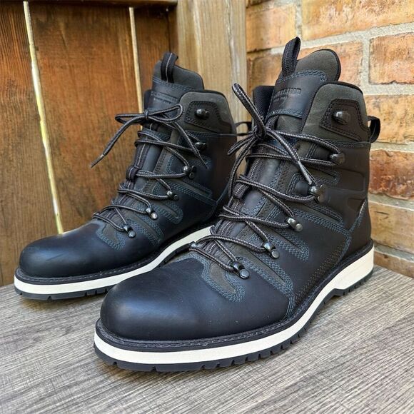 Wolverine Men's Black Waterproof Leather Boots Size 9 US 42 EU - Picture 3 of 16